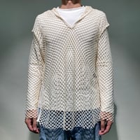 メッシュオーバーパーカー(アイボリー)