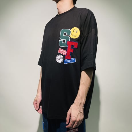 ワッペンスマイルTEE(ブラック)
