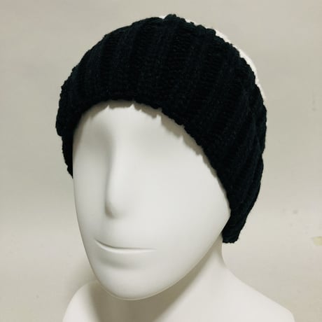 ケーブル編みコンビニットCAP