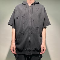 ケミカルダメージZIPパーカーS/S