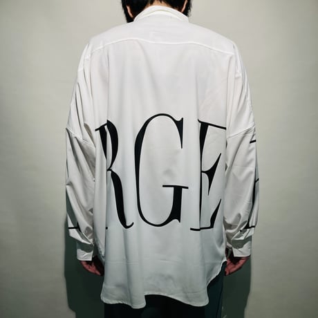 エステルストレッチロゴBIGシャツ(ホワイト)