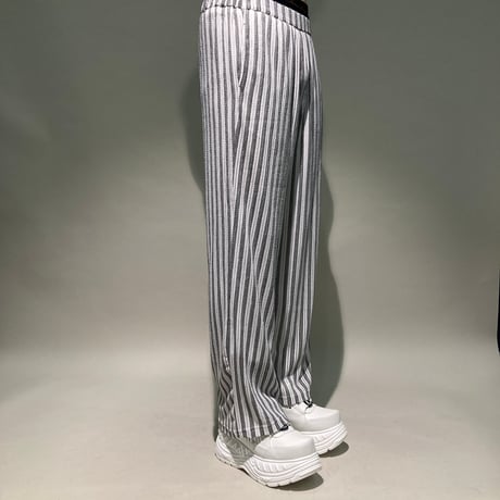ストライプメッシュイージーパンツ