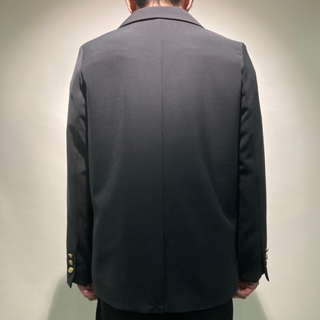 ダブルブレステットアンコンストラクテットジャケット(ブラック)