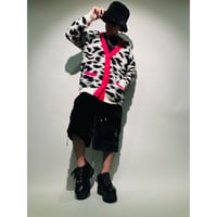 Leo×パイピングカラーニットカーディガン