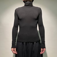 センタープリーツハイネックカットソーL/S
