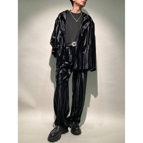 モダール混ポンチネックレスTEE(ブラック)