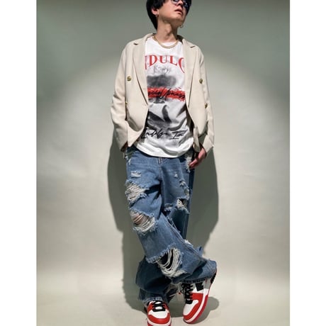 フロント&バックPHOT英字 TEE