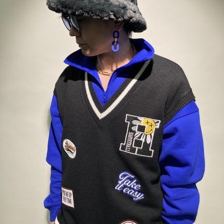 TC裏毛BIGハーフジップ