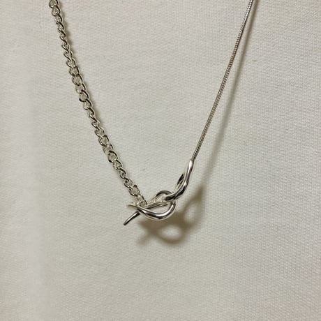 2wayロングチェーンマントルネックレス(シルバー)