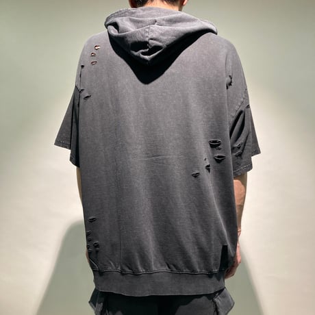 ケミカルダメージZIPパーカーS/S