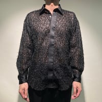 シアースパンコールクレリックサテンシャツ