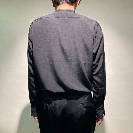 バンドカラーシャツ(ブラック)