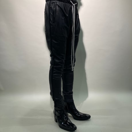 コーティングスキニーサルエルパンツ
