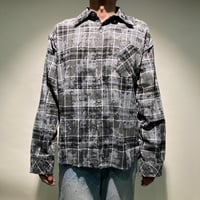 ダスティプリントチェックシャツL/S