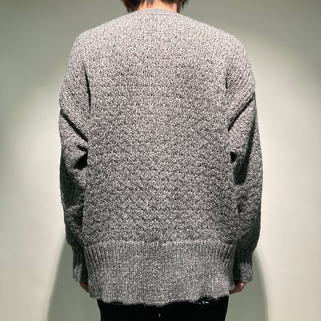 メランジュクルーリブニット