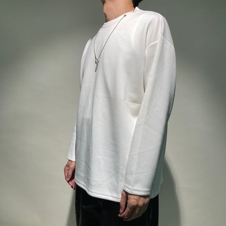 モダール混ポンチネックレスTEE(ホワイト)