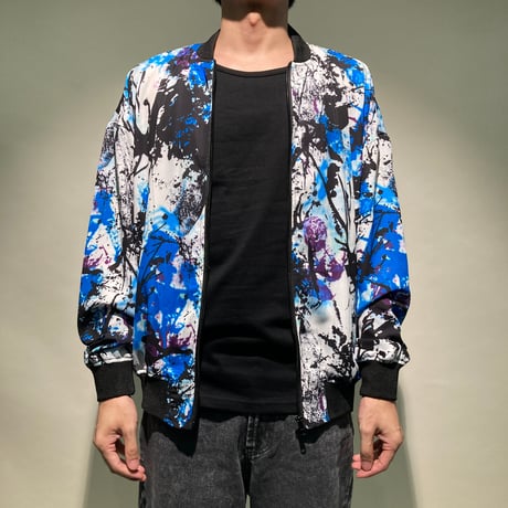 アート柄ボンバージャケット
