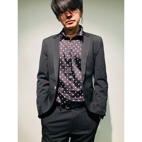 ゴールドバックルナローベルト (ネイビー)