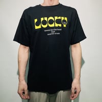LUCKYネオンプリントカットソー(ブラック)