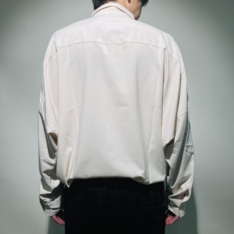 エステルストレッチBIGシャツ(ベージュ)