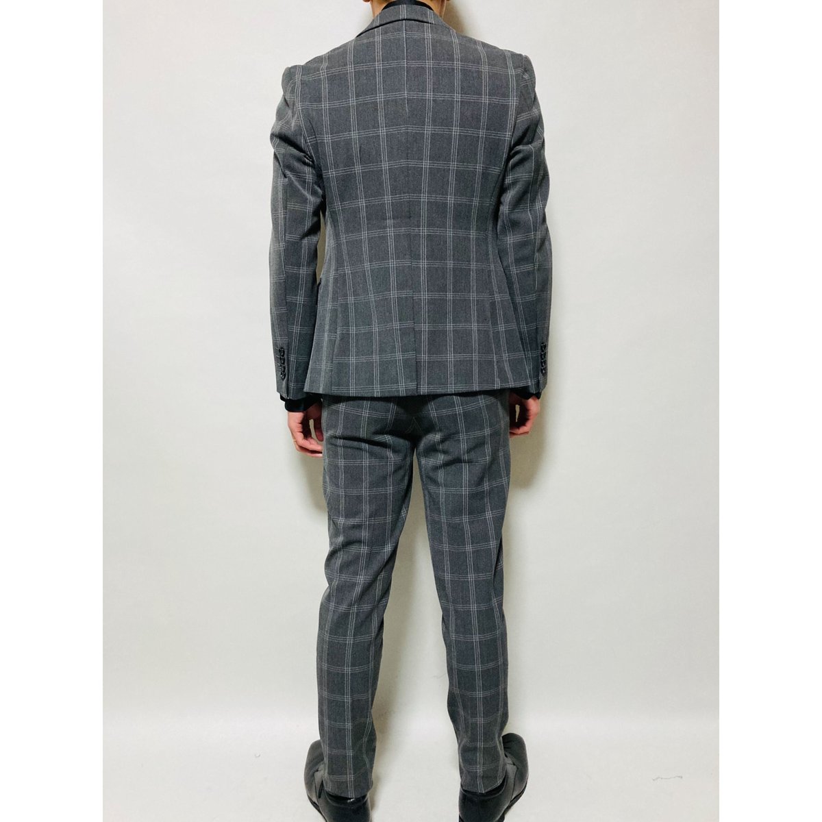72836ランセルシングルスーツ上下グレー背抜き