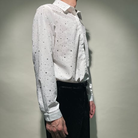 ラインストーン総柄シャツ
