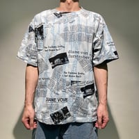 ガゼッタ柄ダメージTEE