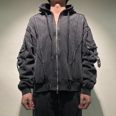 切替ジップパーカー