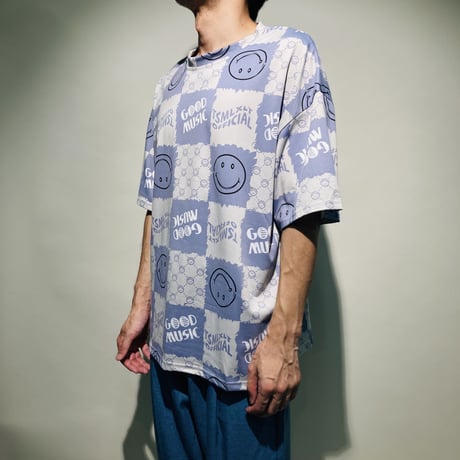 チェッカースマイルTEE(BLUE)