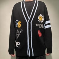 ニットハンドステッチ風カーディガン
