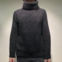 ラメタートルニット(ブラック)