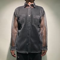 メッシュカラーCPOシャツ(ブラック)