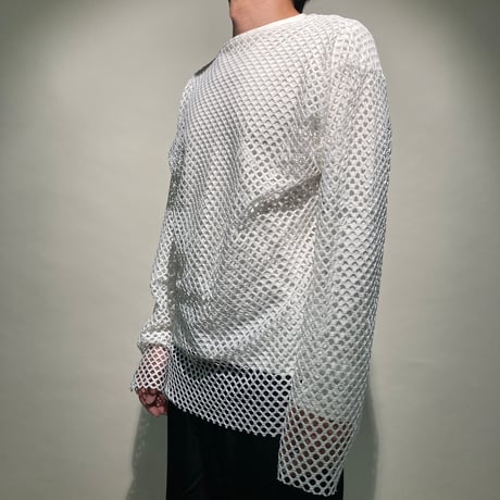 メッシュL/S TEE(ホワイト)