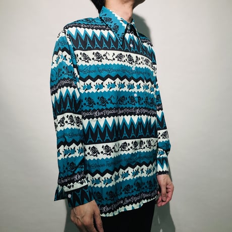 グリーンローズ総柄シャツ