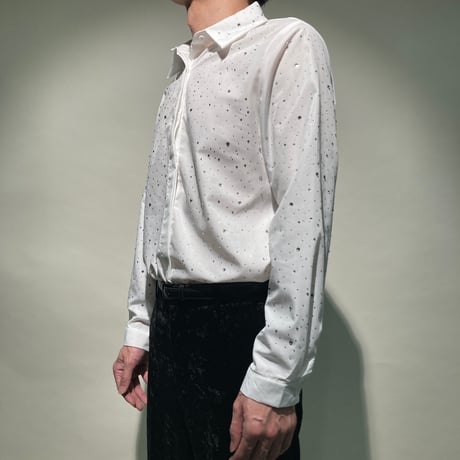 ラインストーン総柄シャツ