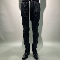 コーティングスキニーサルエルパンツ