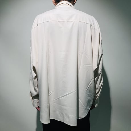 エステルストレッチBIGシャツ(ベージュ)