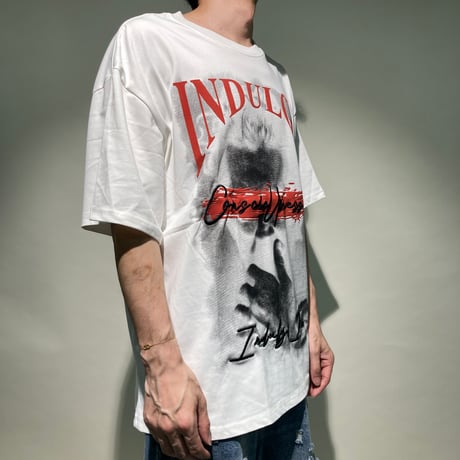 フロント&バックPHOT英字 TEE