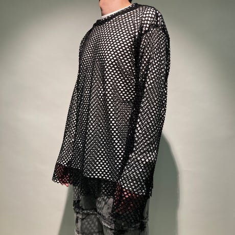 メッシュL/S TEE(ブラック)