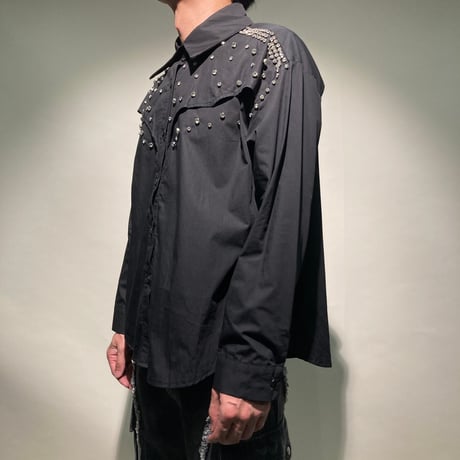 フロントヨークビジュウシャツL/S