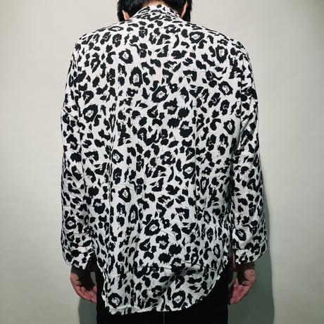レオパード総柄シャツ(ホワイト)