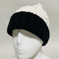 ケーブル編みコンビニットCAP