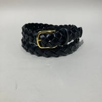 メッシュナローベルト(ブラック×ゴールド)