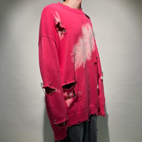 PIN付デストロイブリーチニット
