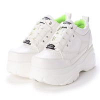 【在庫問合せ商品】厚底スニーカー (ホワイト×グリーン)