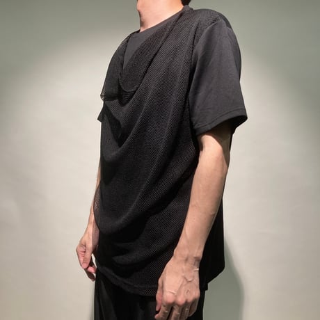メッシュレイヤードドレープTEE