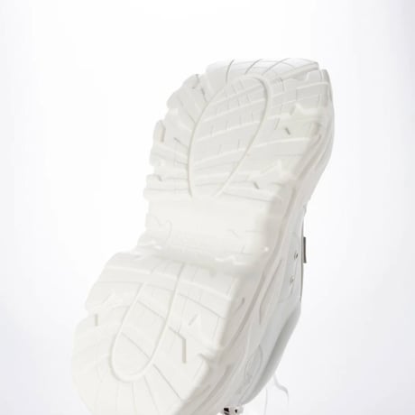 【在庫問合せ商品】厚底スニーカー (ホワイト×モスグリーン)