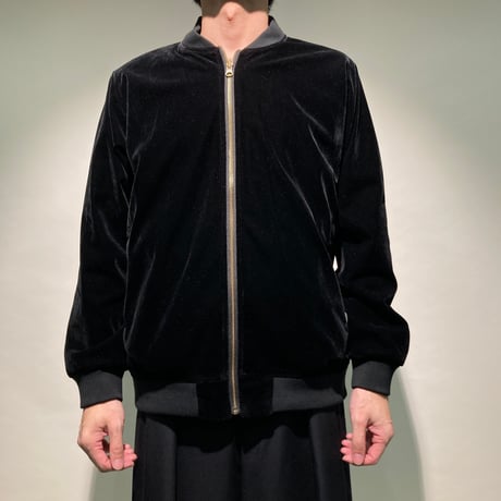 ベロアリバーシブルボンバーブルゾン