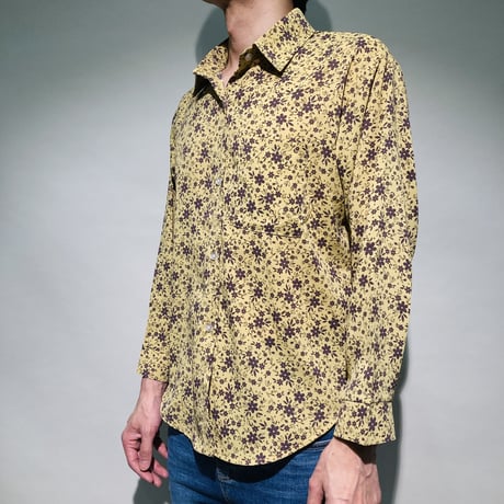 小花総柄シャツ(イエロー)