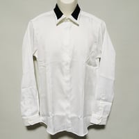 衿切替デザインシャツ(ホワイト)